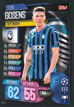 Robin Gosens Atalanta BC 2019/20 Topps Match Attax CL #ATA14